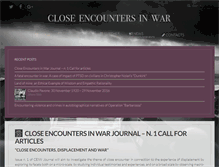 Tablet Screenshot of closeencountersinwar.com